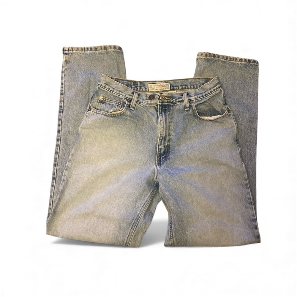 Vtg Cotton Abercrombie & Fitch Denim Jeans - Light Blue Size 6